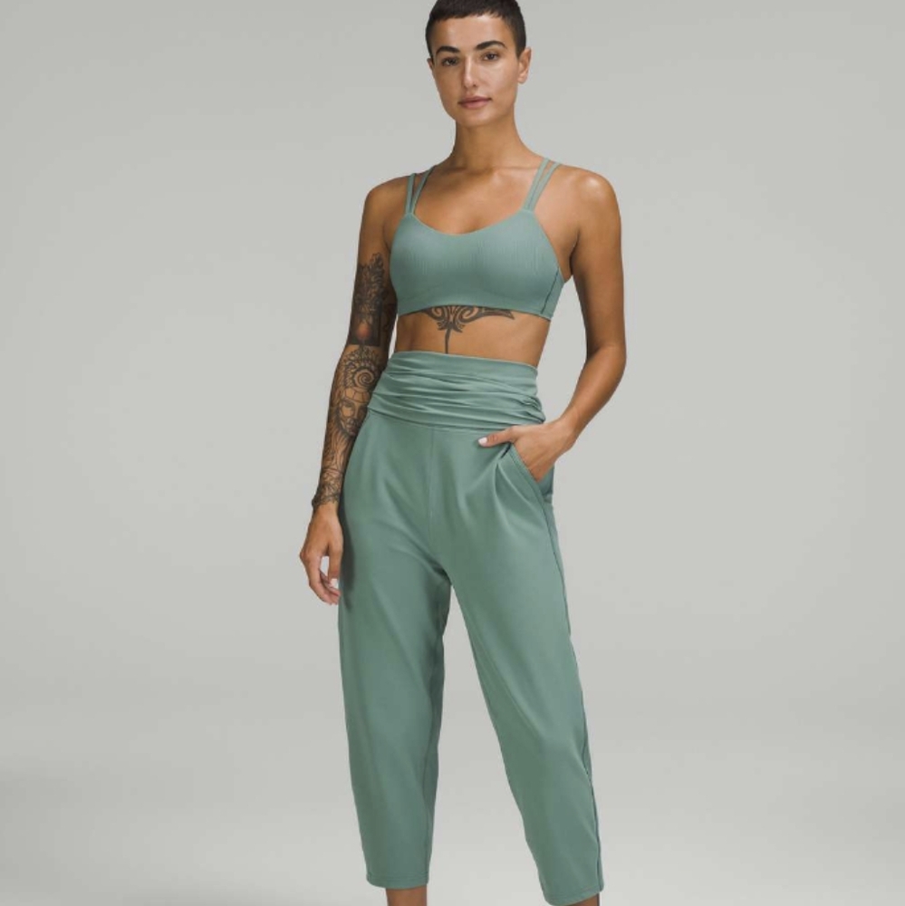 Lululemon Align Ribbed Waist Cropped Jogger Tidewater Teal